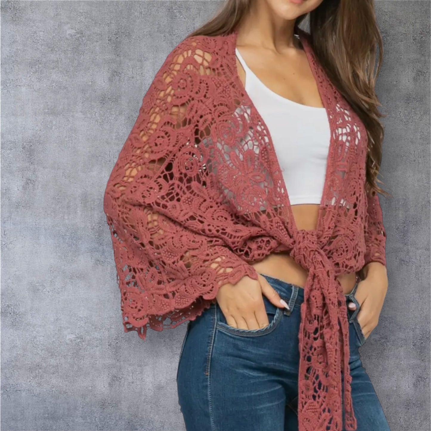 Rose Crochet Wrap
