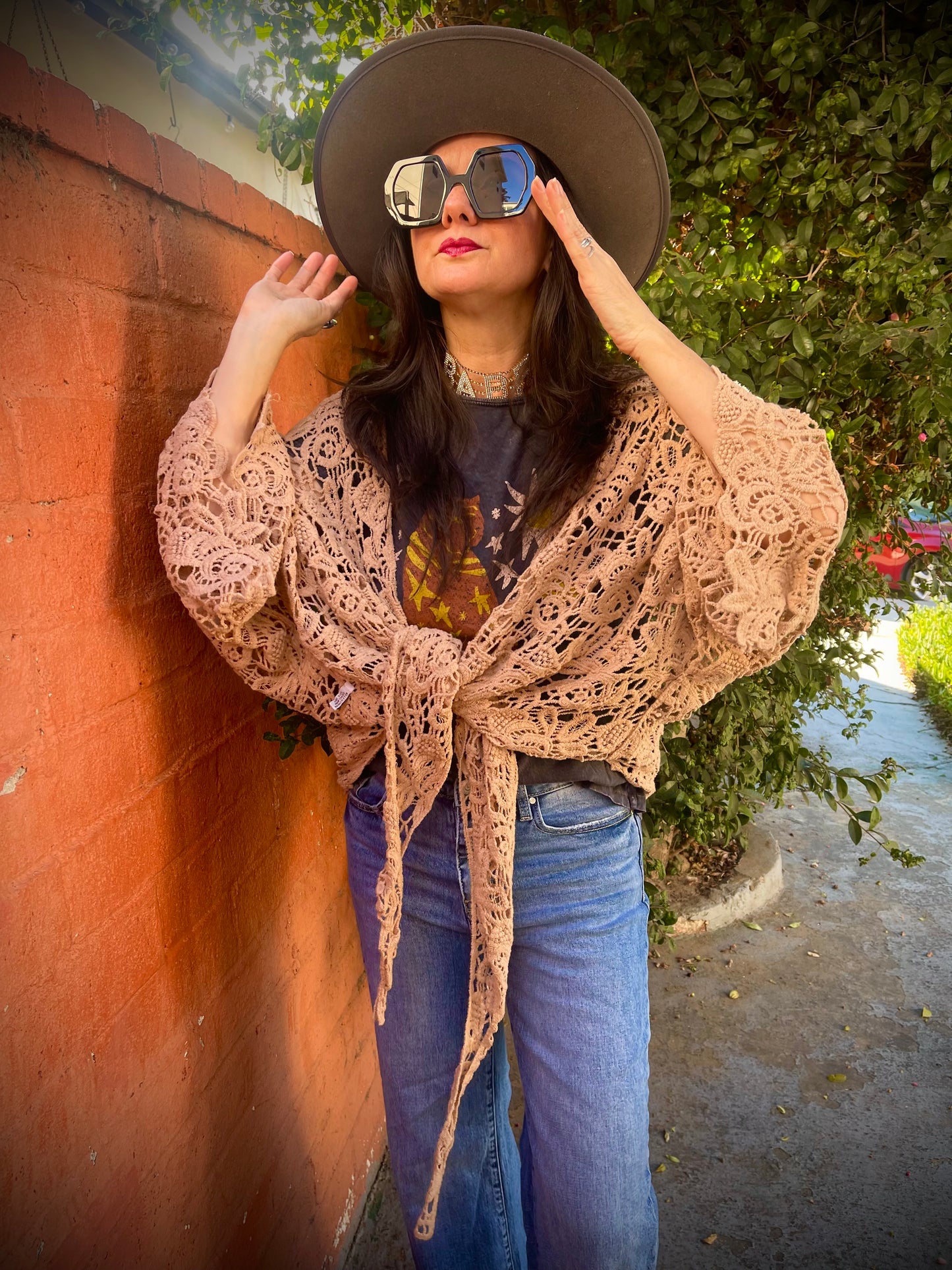 Mocha Crochet Wrap