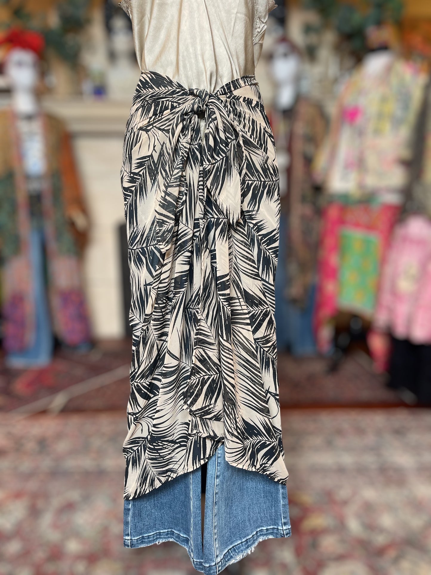 Sandswept Palm Sarong Scarf