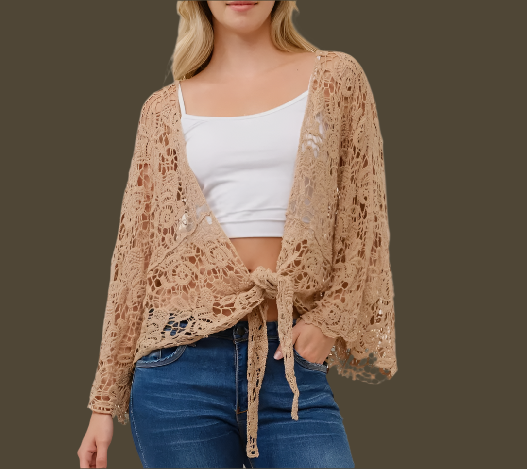 Mocha Crochet Wrap