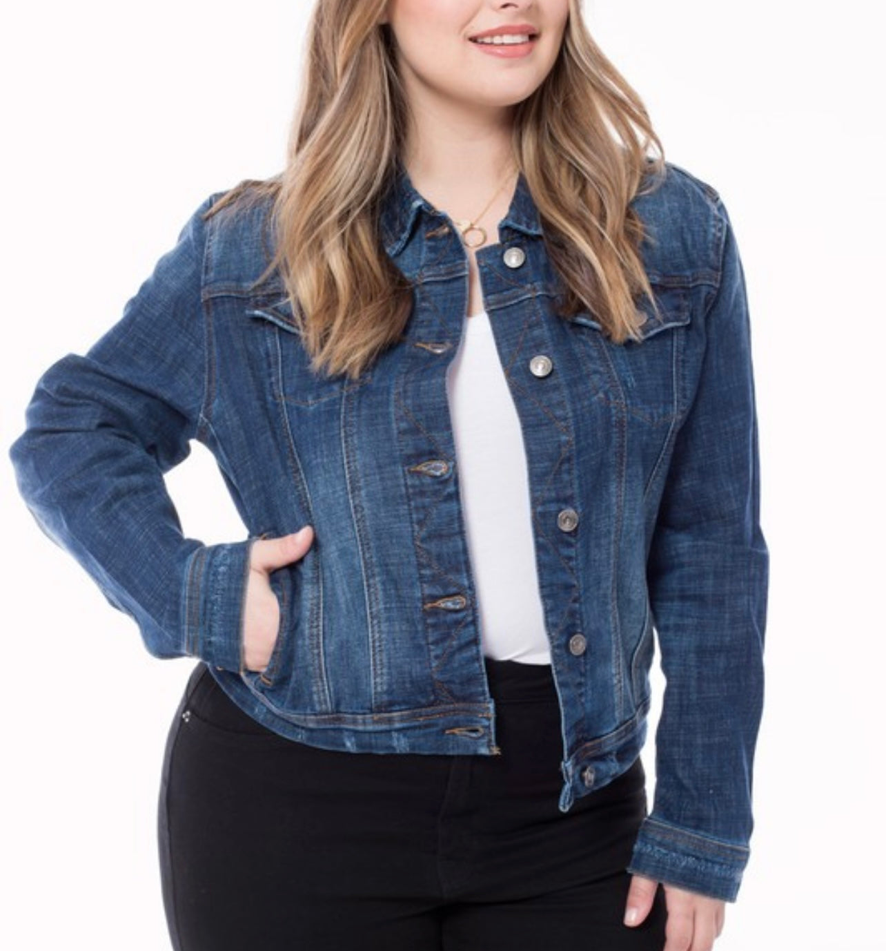 Denim Jacket in Dark Wash