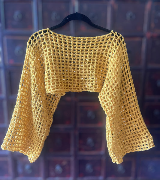 Yellow Crochet Top