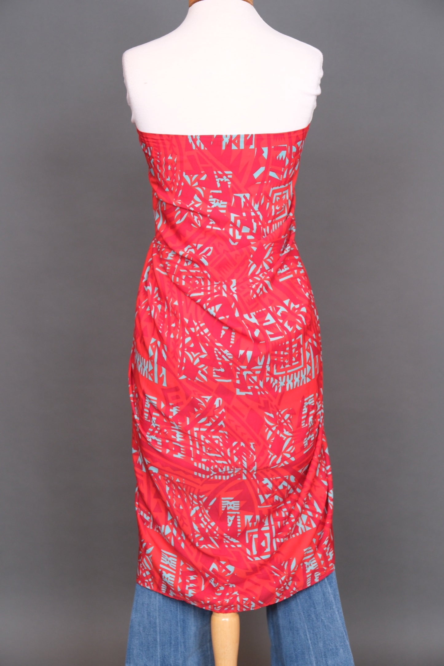 Red Tiki Sarong Scarf