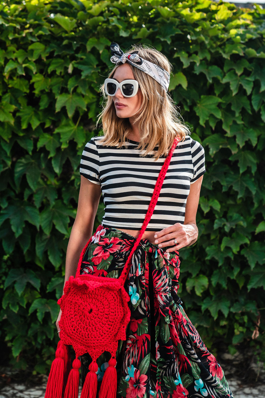 Boho Sun Bag in Red