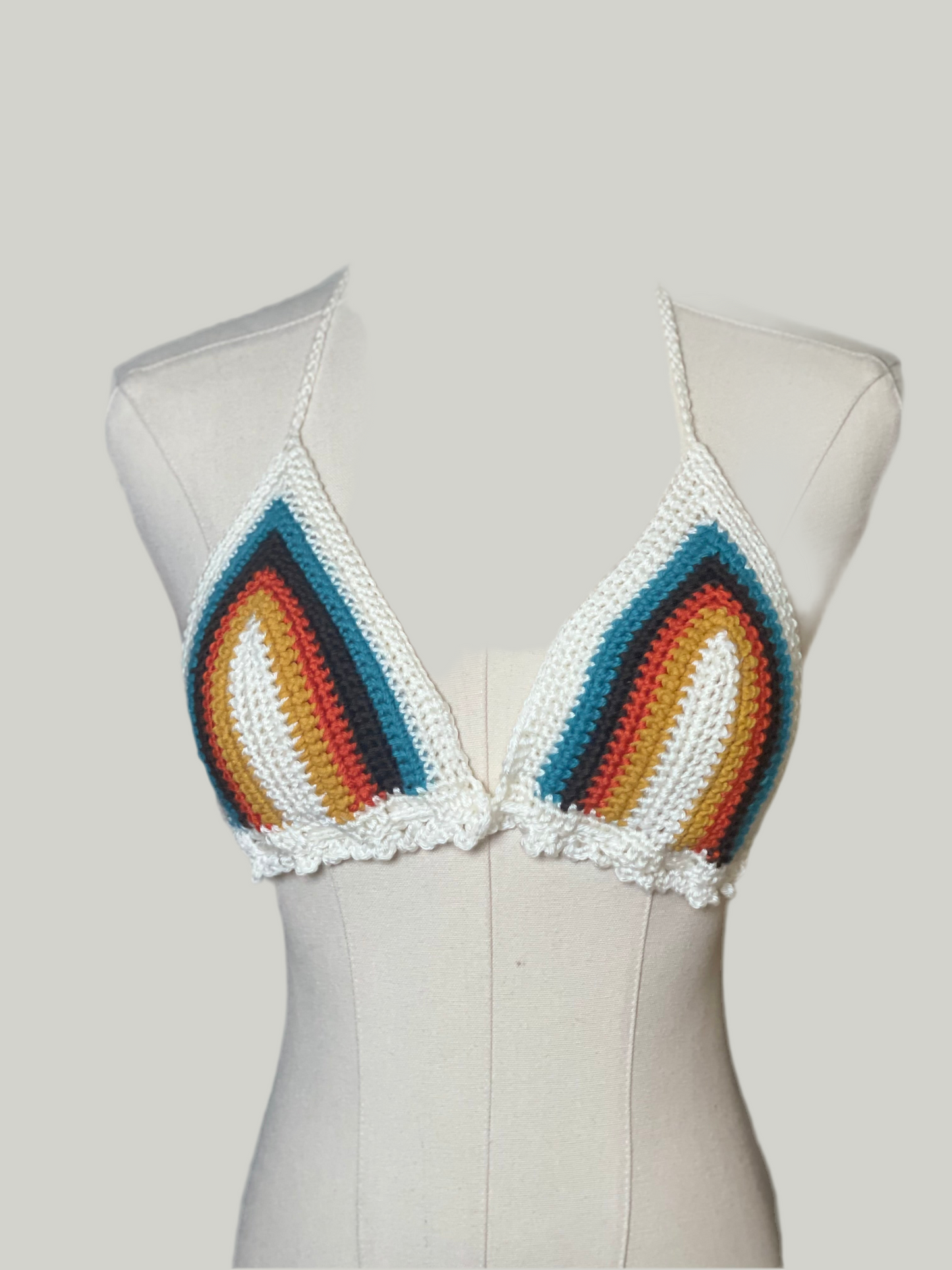 Handmade Festival Top in Retro Stripe