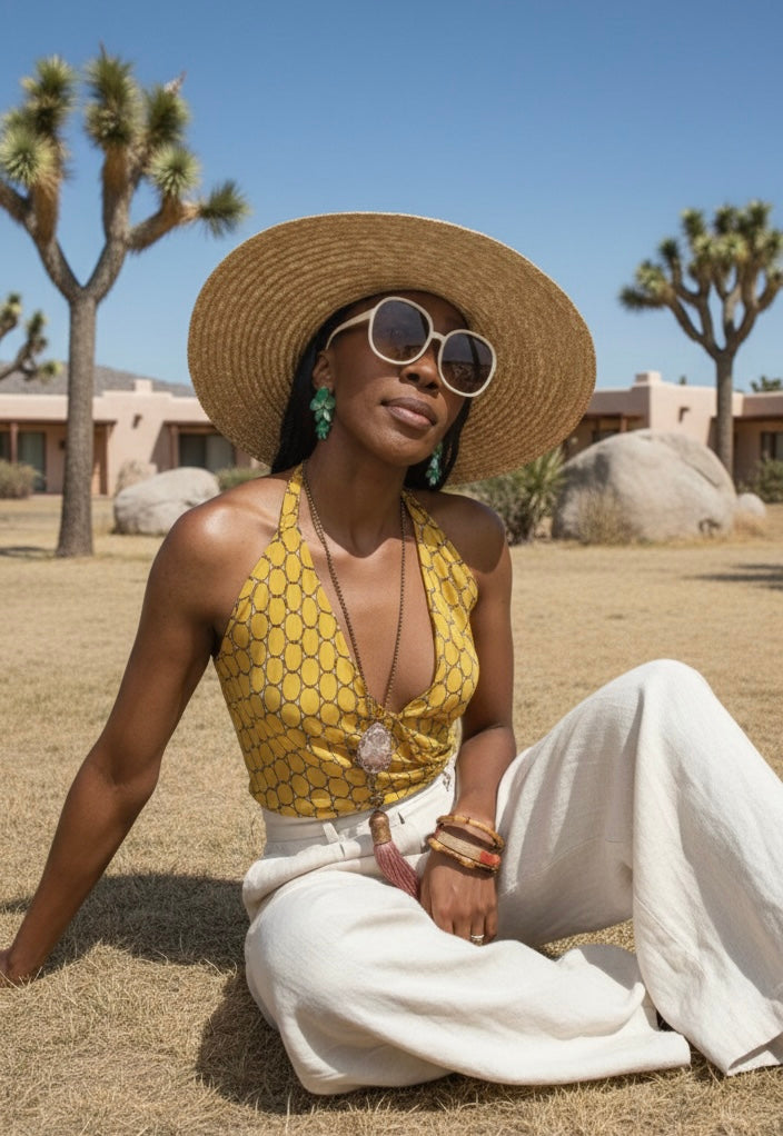 Halter Top in Gold Aura