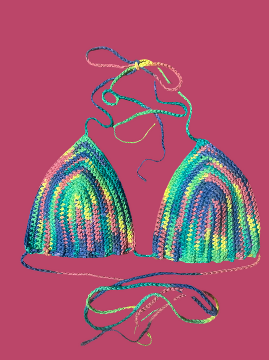 Handmade Festival Top in Multicolor
