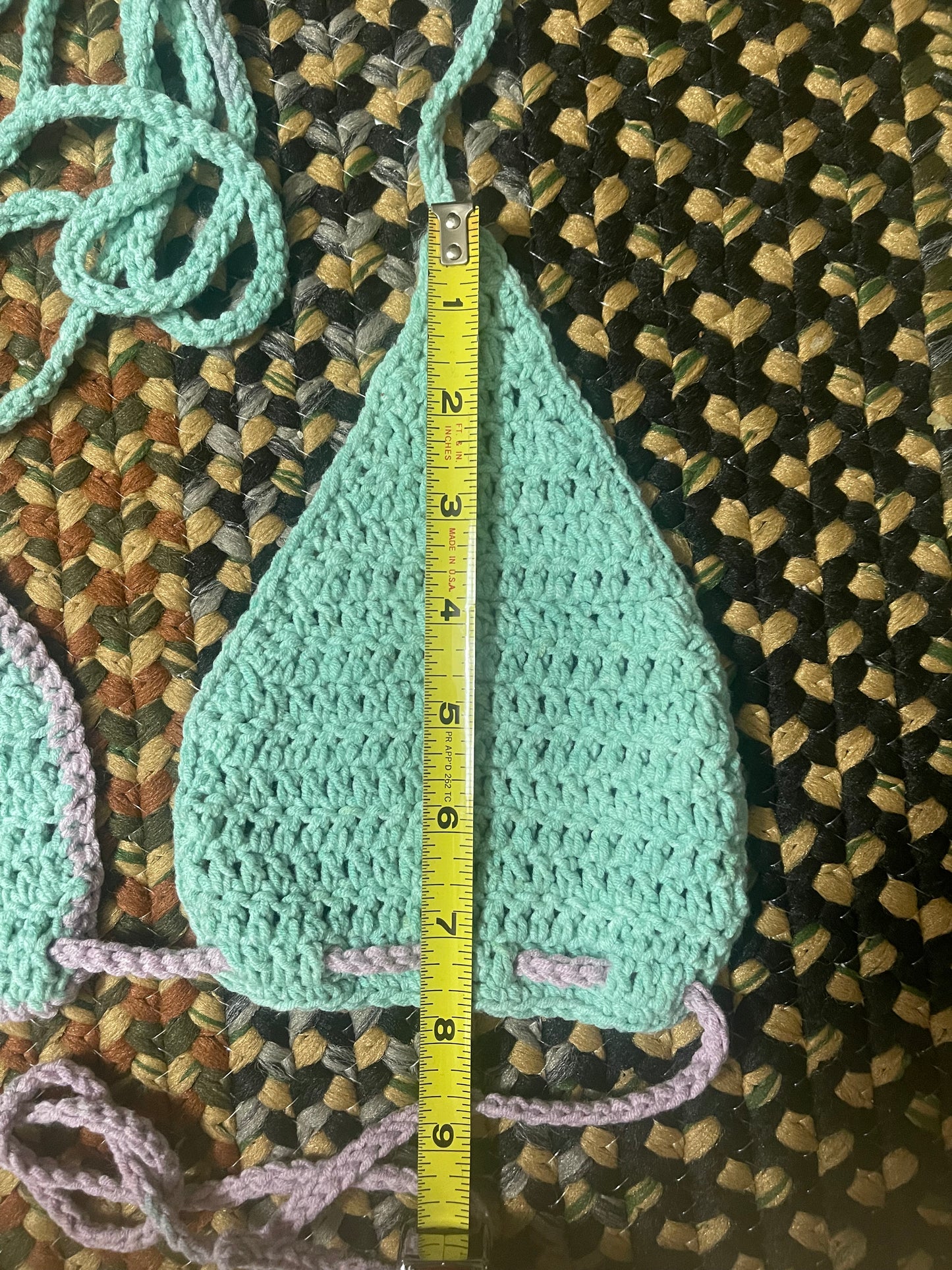 Handmade Festival Top in Aqua Lavender