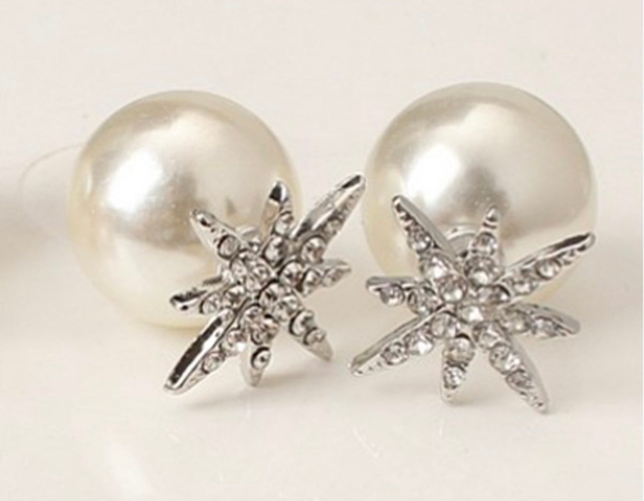 Pearl and Star 2 Way Earrings