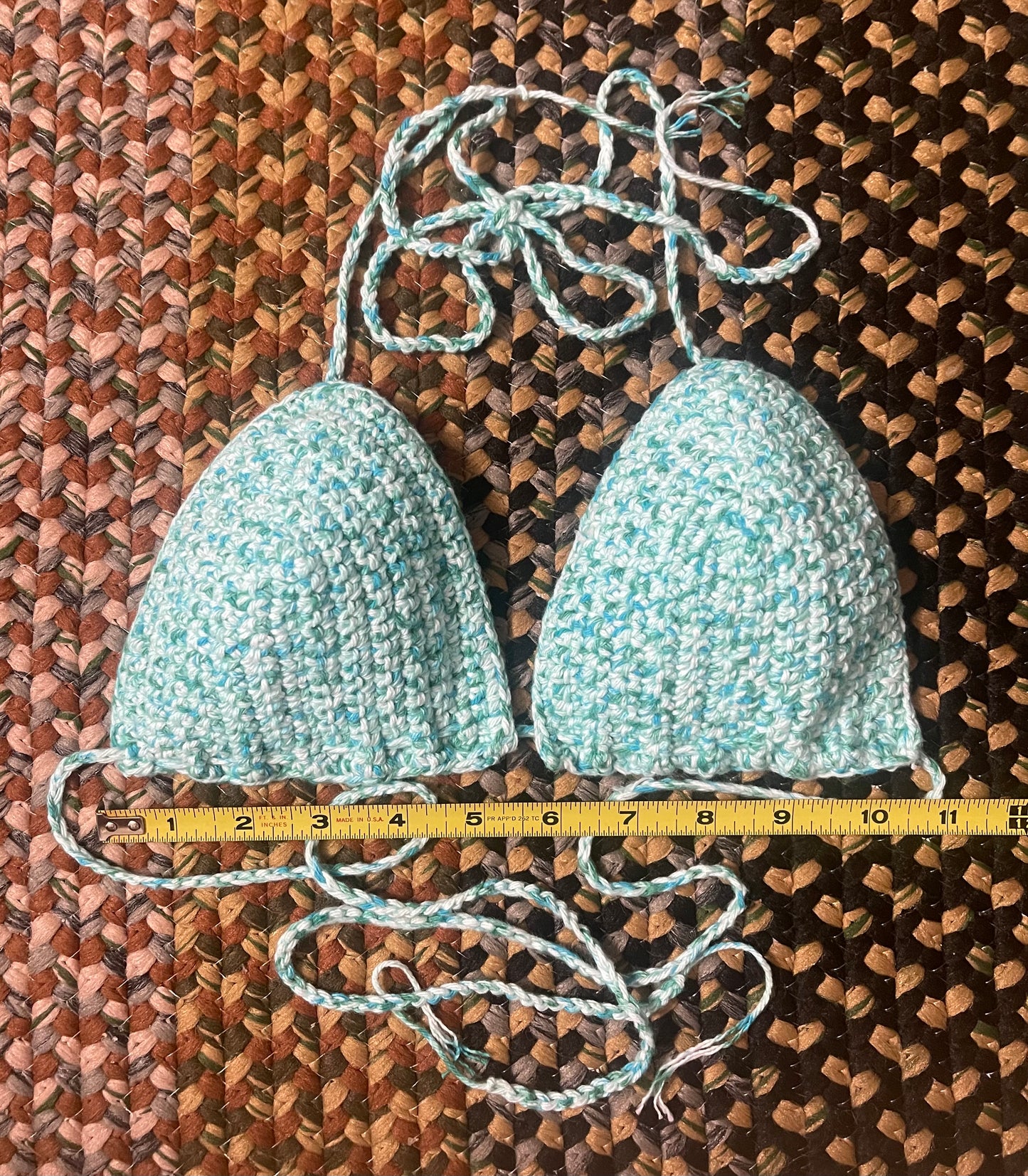 Handmade Festival Top in Aqua
