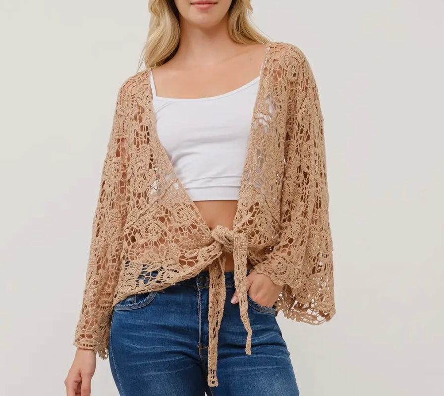 Mocha Crochet Wrap