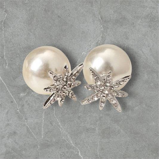 Pearl and Star 2 Way Earrings