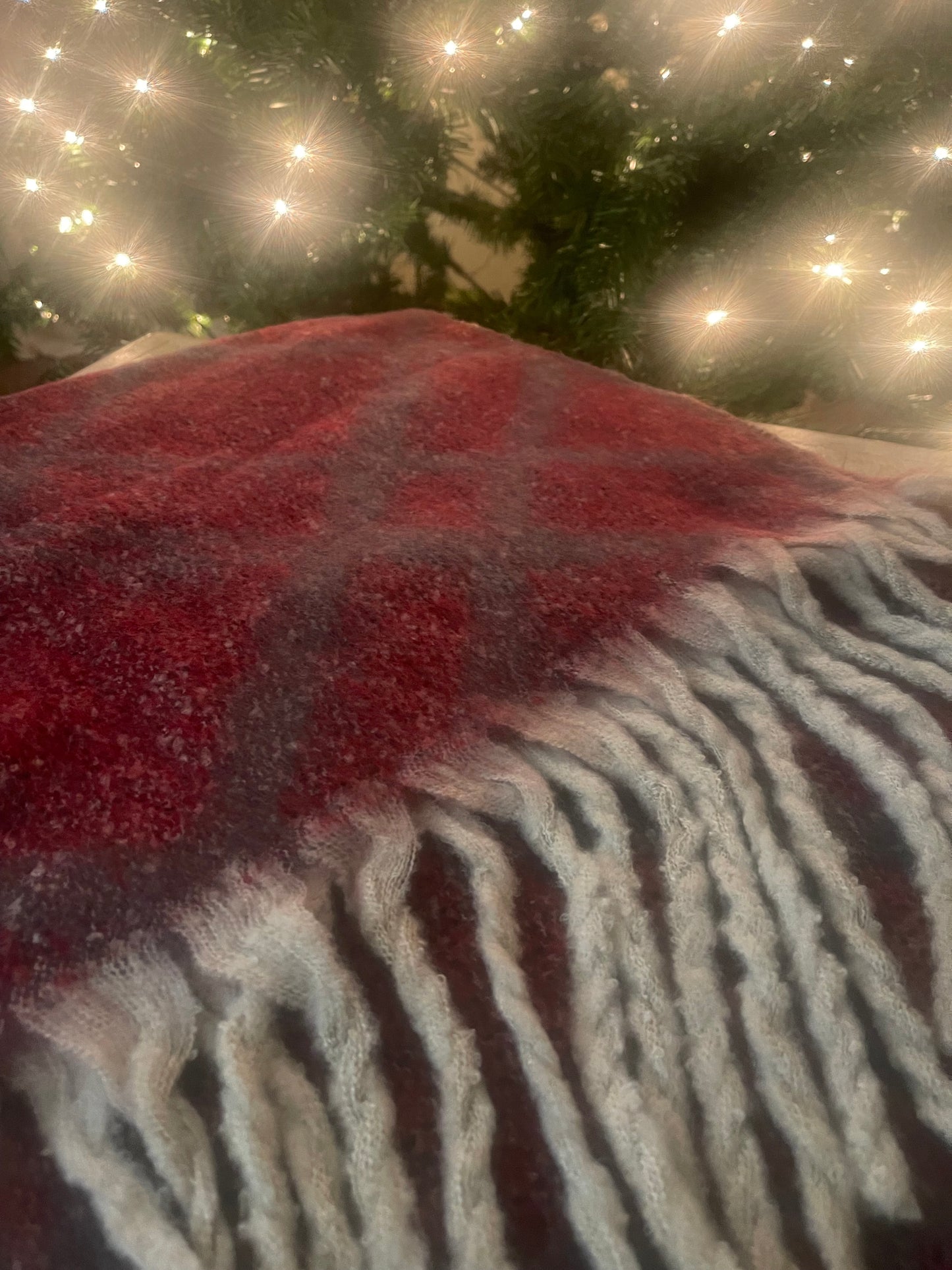 Patterned Scarf in Merlot