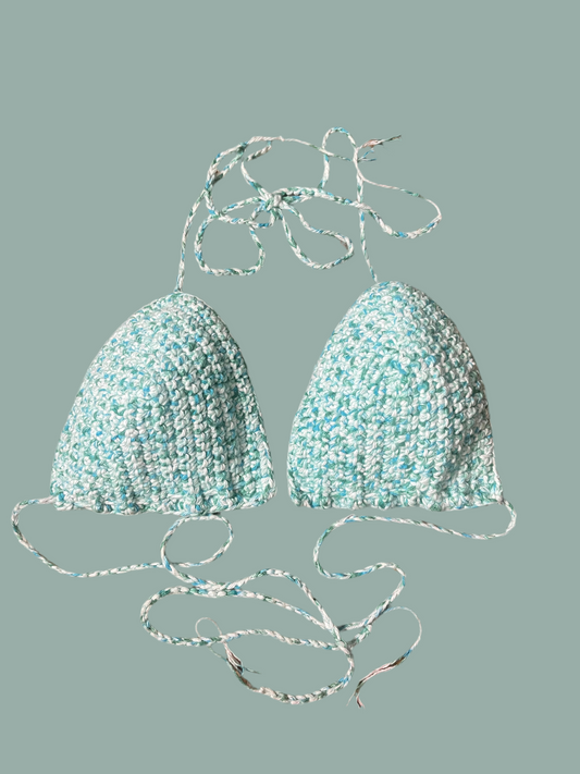 Handmade Festival Top in Aqua