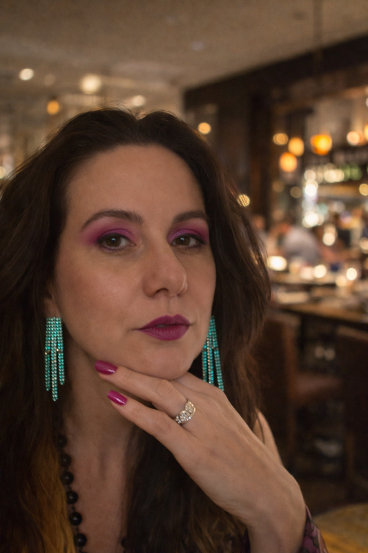 Aqua Rhinestone Earrings