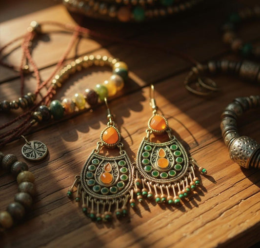 Wild Olive Sunset Earrings