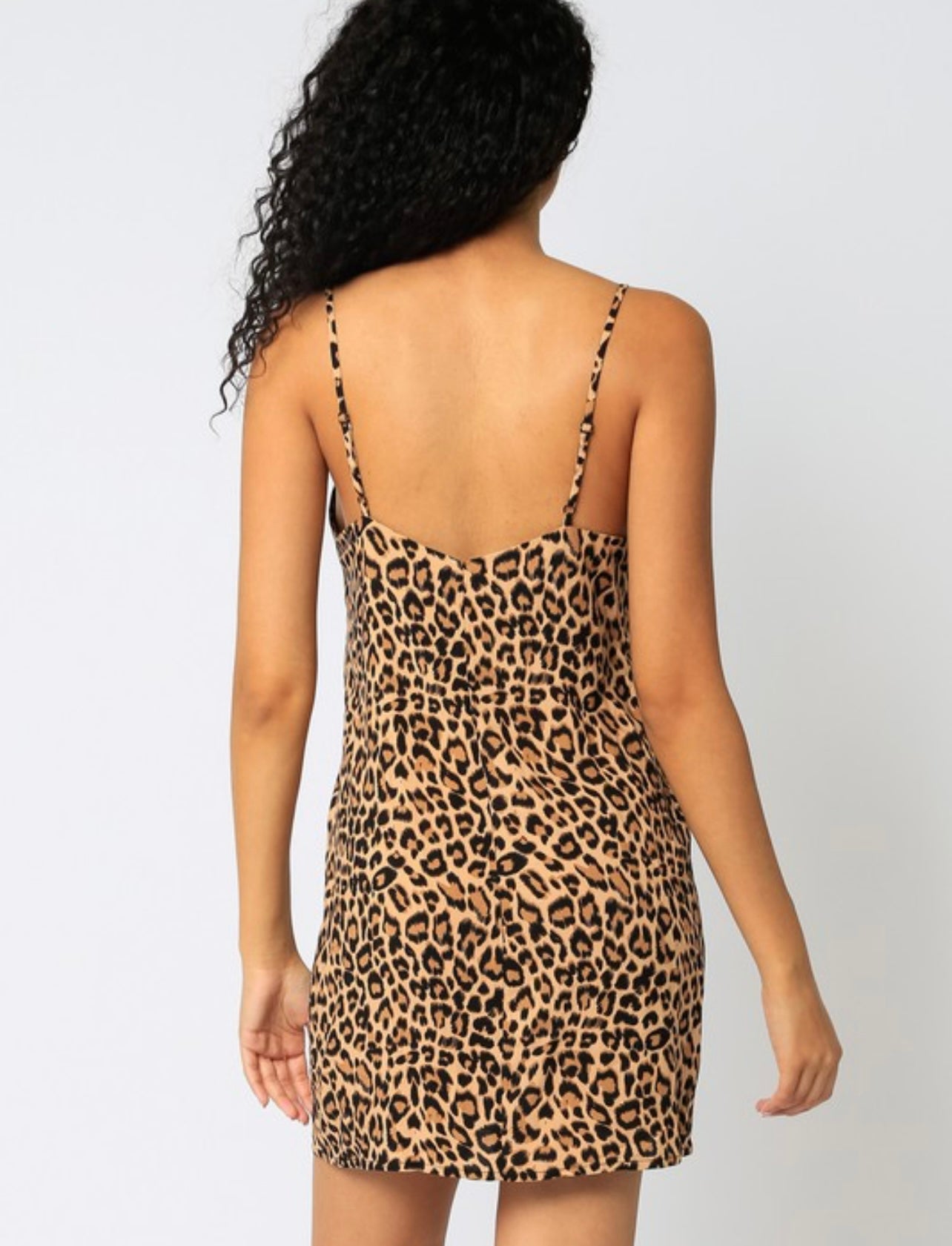 Tank Slip Dress in Leopard