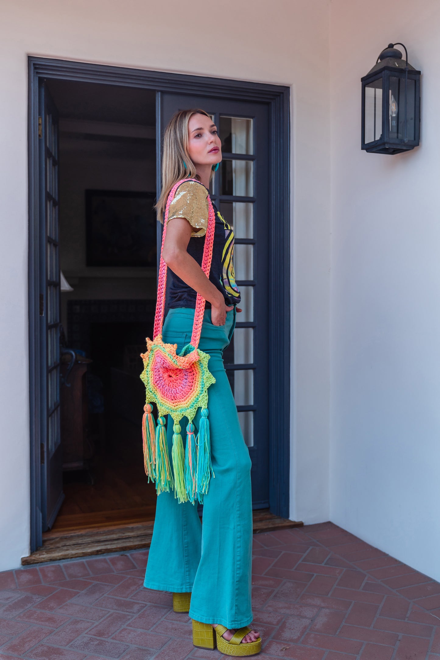 Boho Sun Bag in Neon