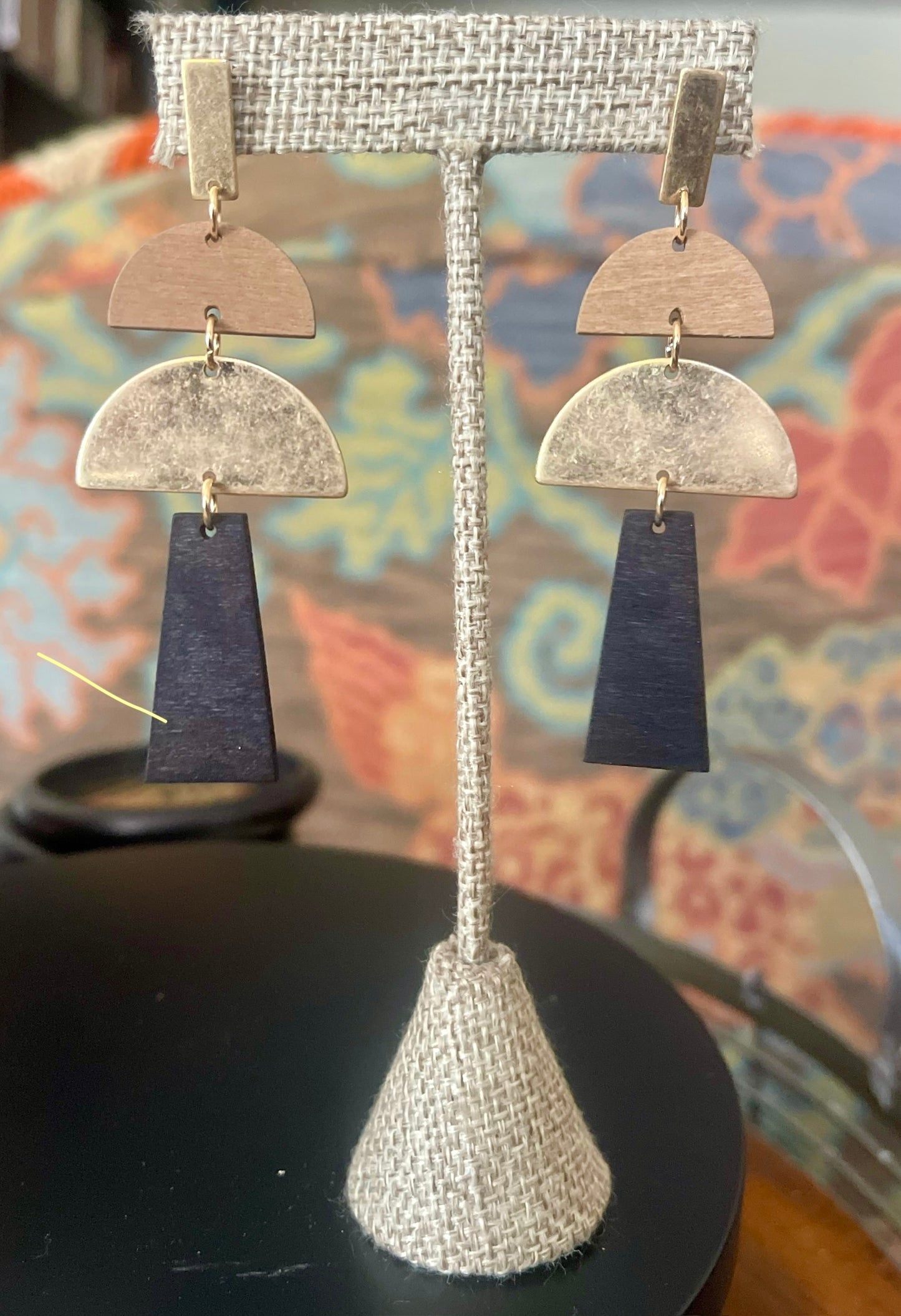 Geometric Wood Earrings