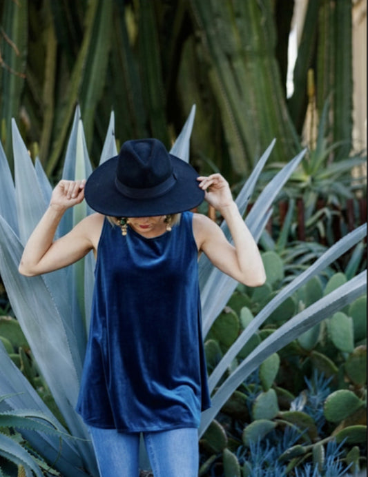 Swing Top in Teal Velvet