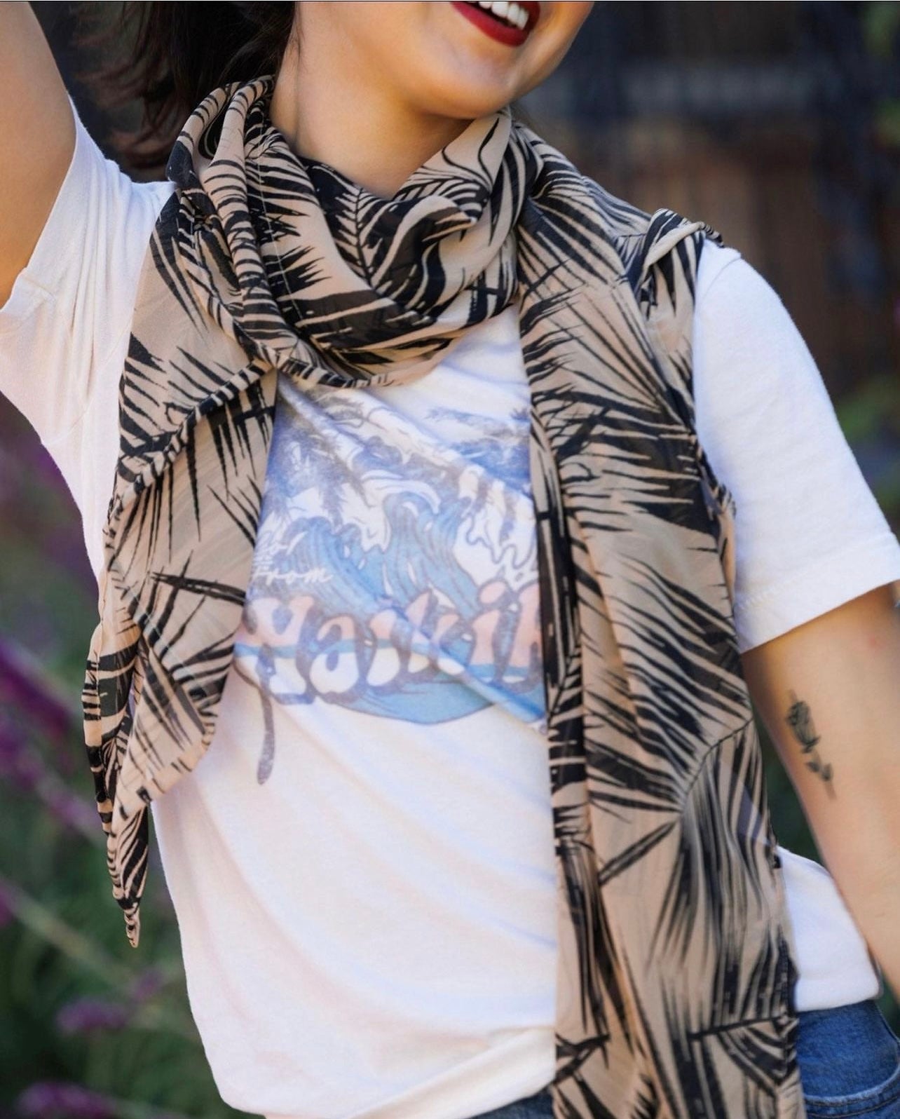 Sandswept Palm Sarong Scarf