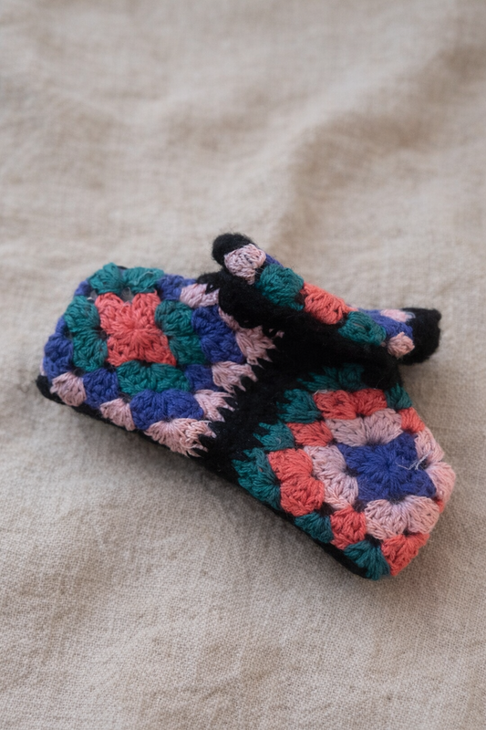 Black Granny Square Hair Claw
