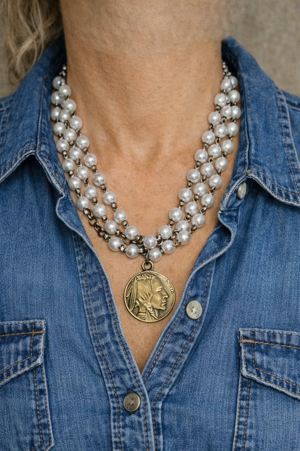 Pearl Coin Necklace