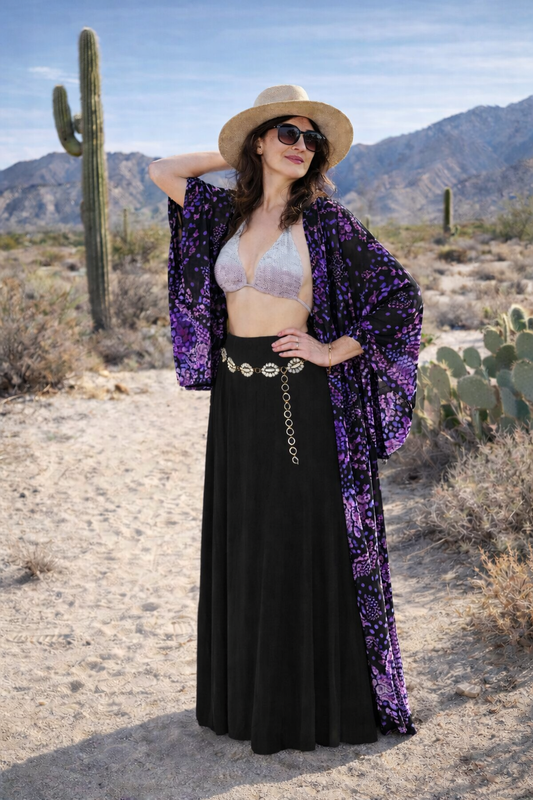 Handmade Festival Top in Lavender Grey