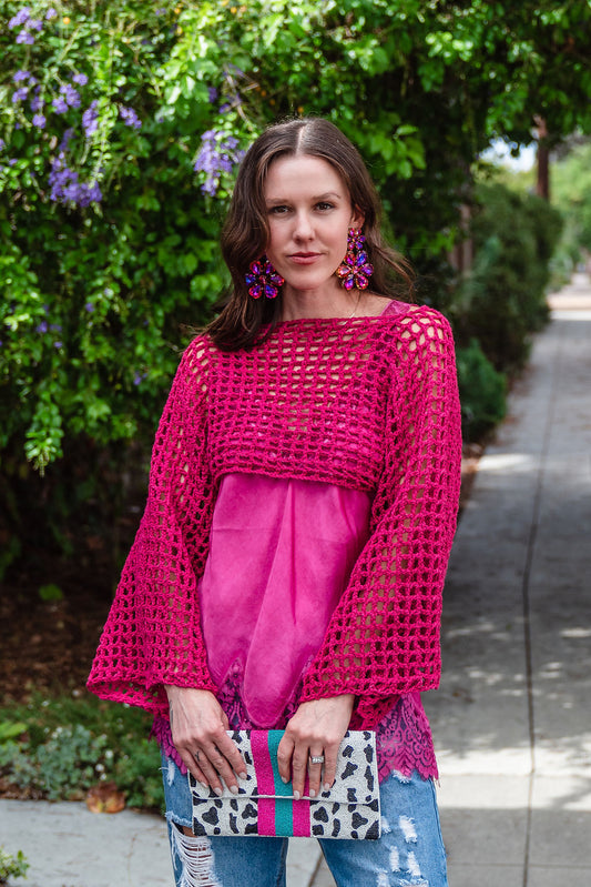 Pink Crochet Top