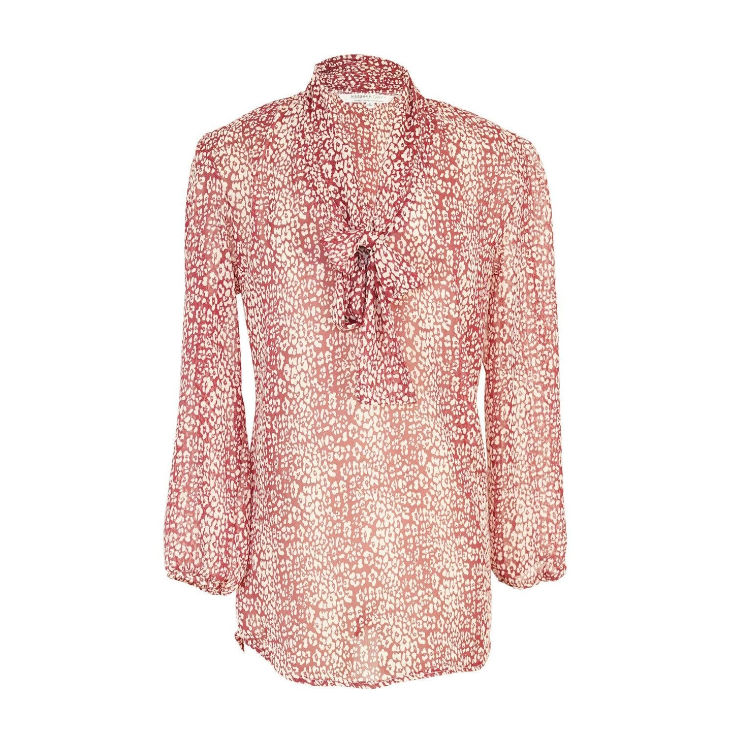 Brick Leopard Tie Blouse