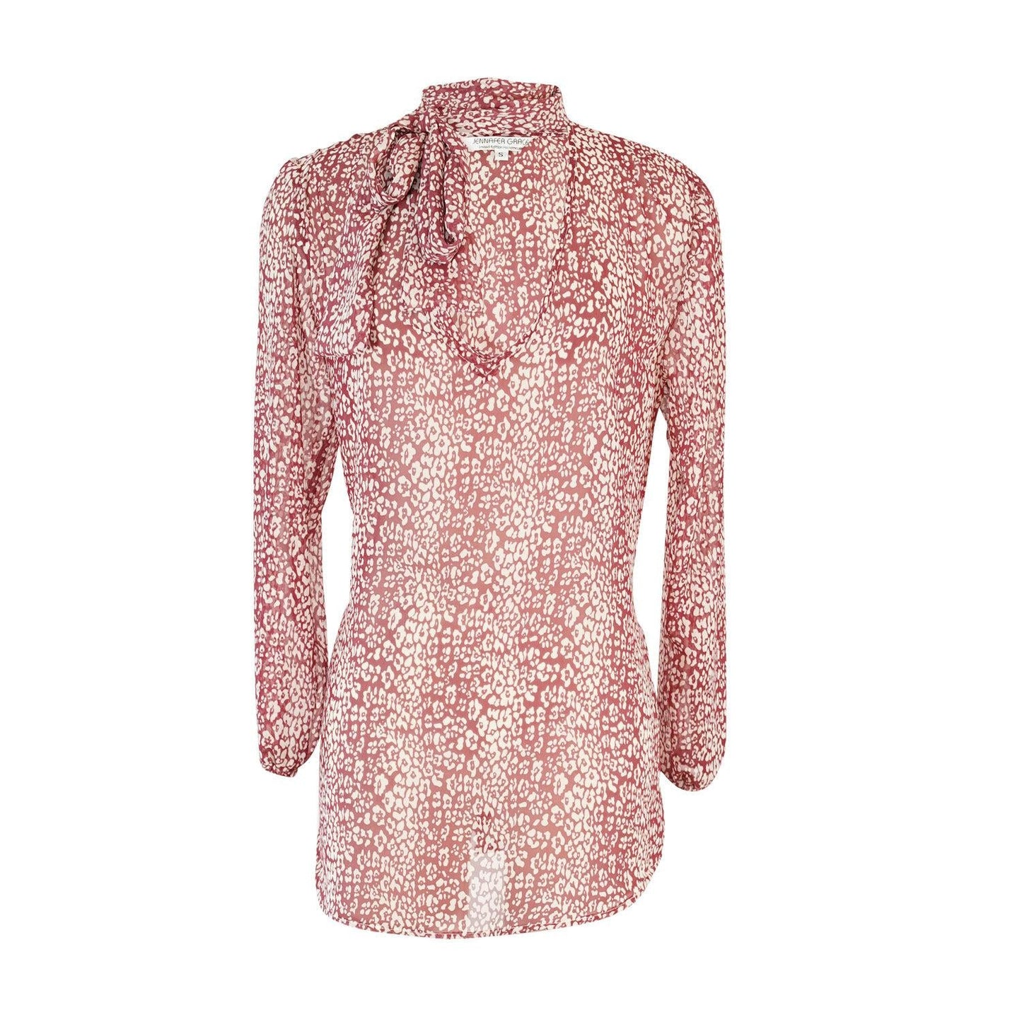 Brick Leopard Tie Blouse