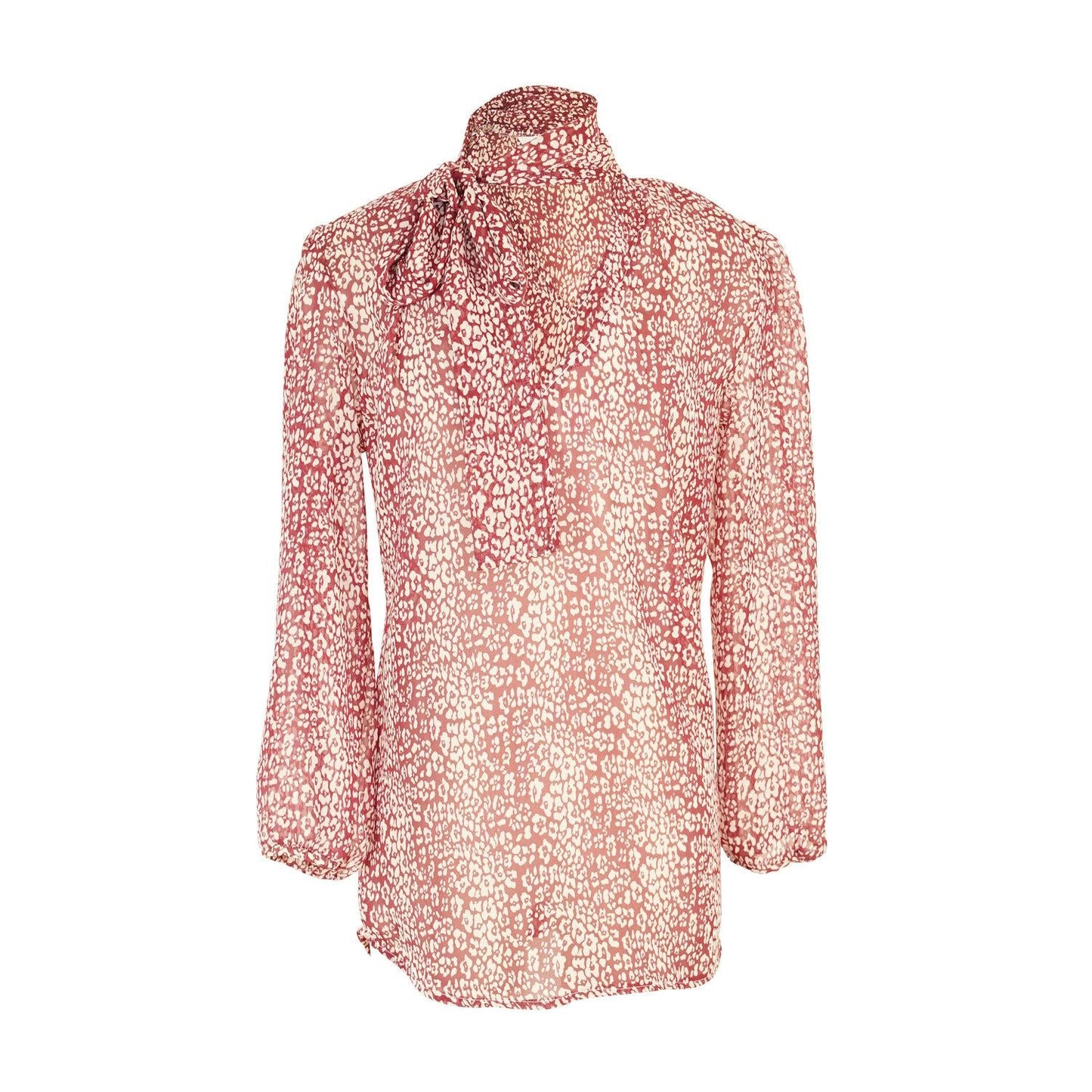Brick Leopard Tie Blouse