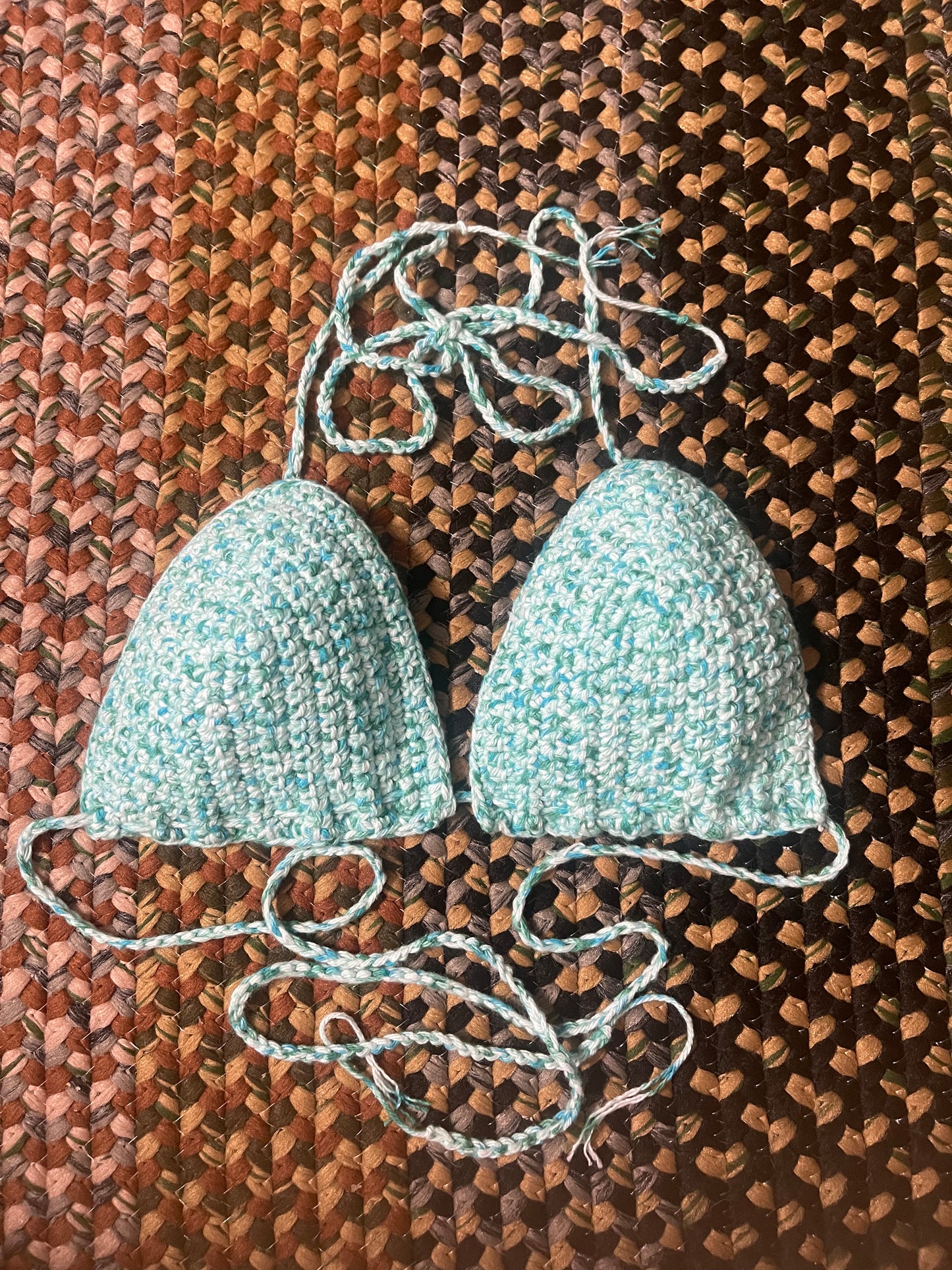 Handmade Festival Top in Aqua