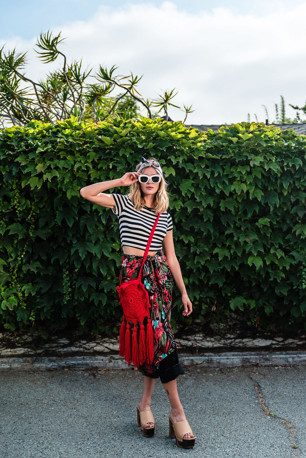 Boho Sun Bag in Red