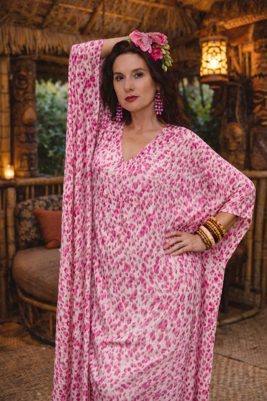 Pink Watercolor Caftan