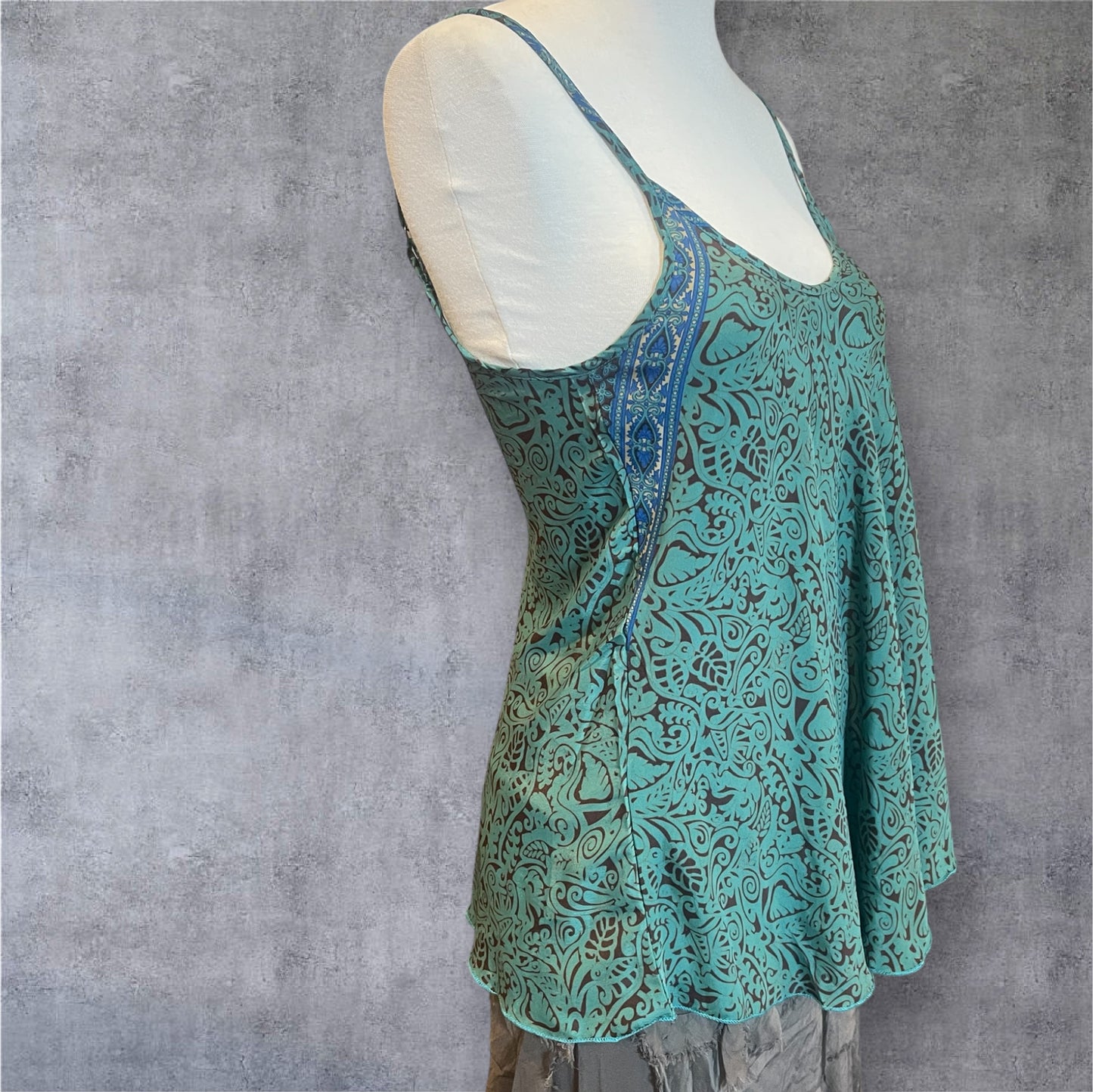 Silky Swing Camisole in Aqua Teal