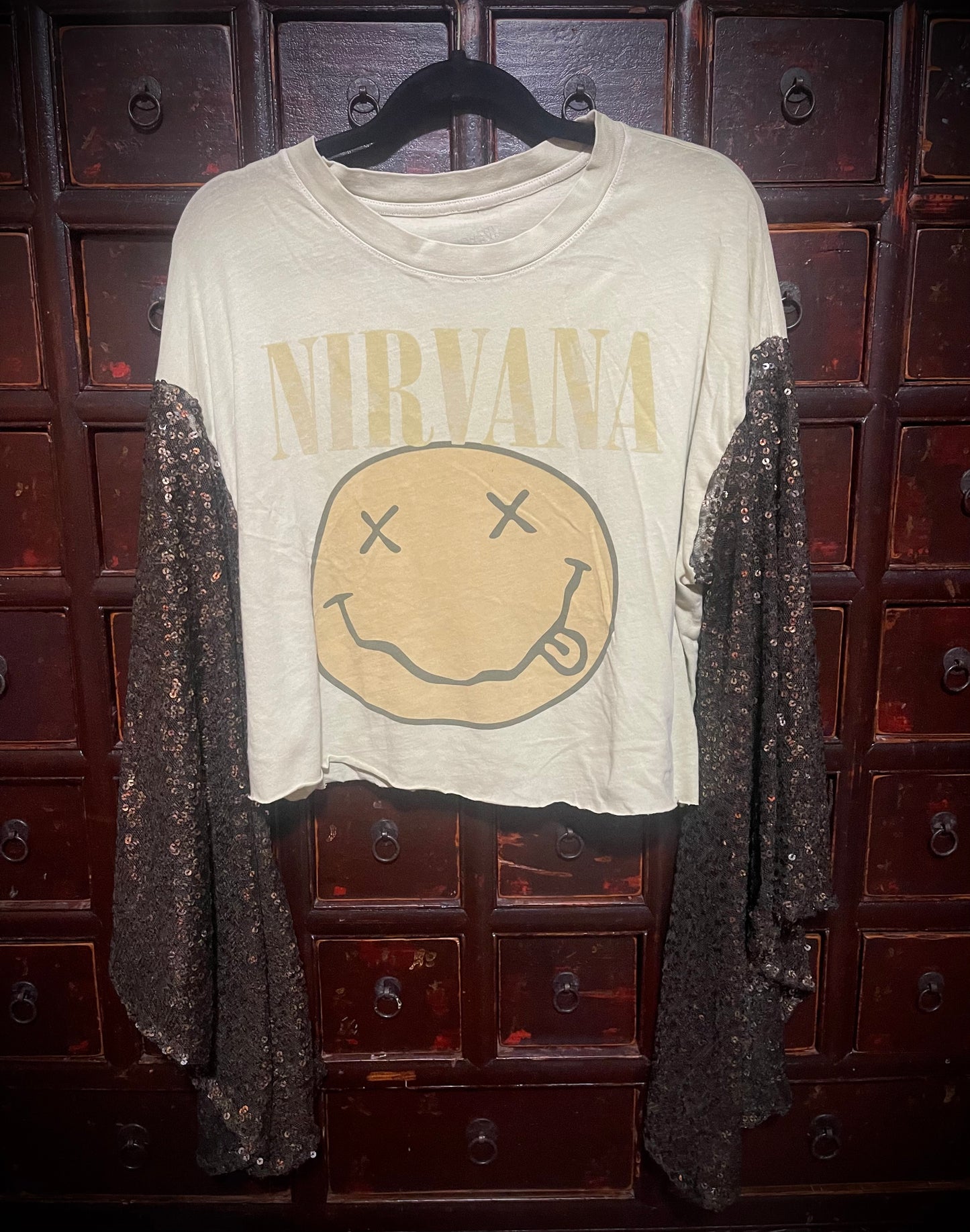 Nirvana Cropped Angel Sleeve Tee