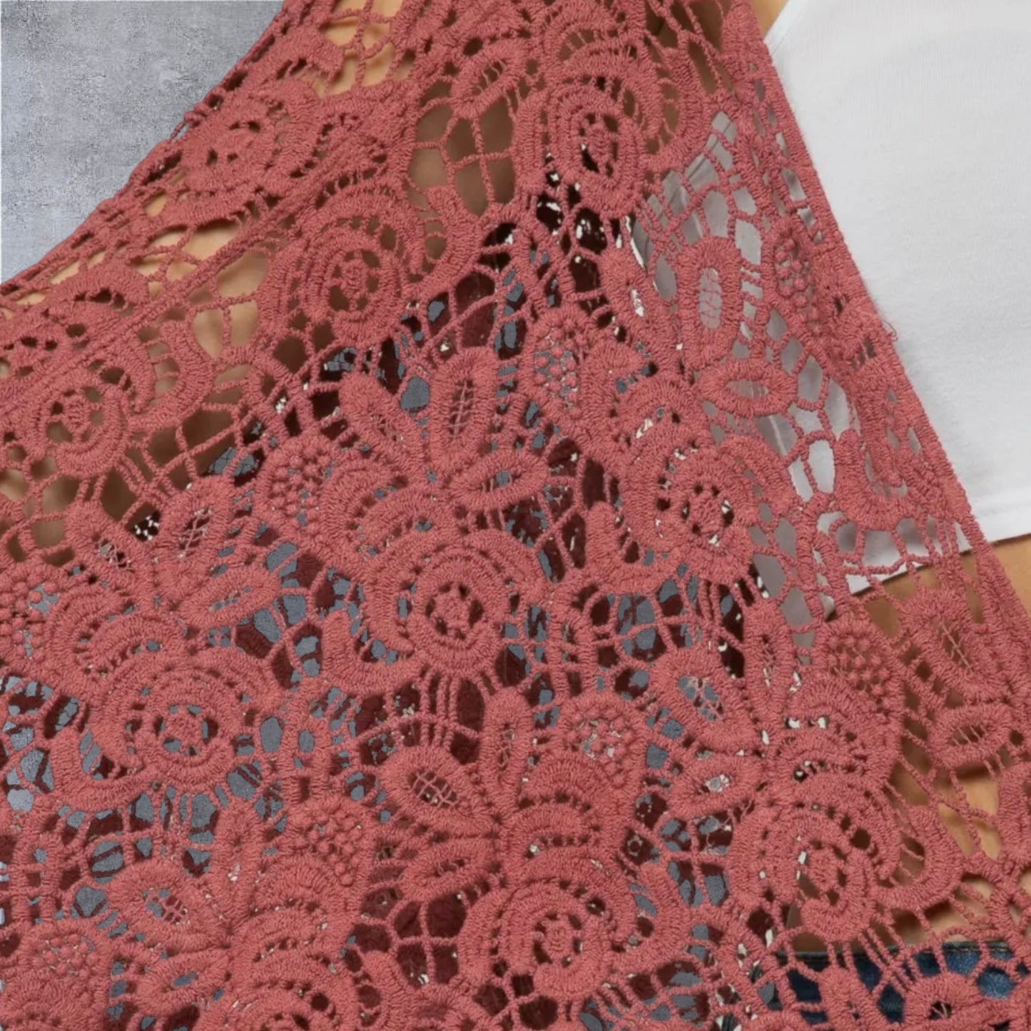 Rose Crochet Wrap