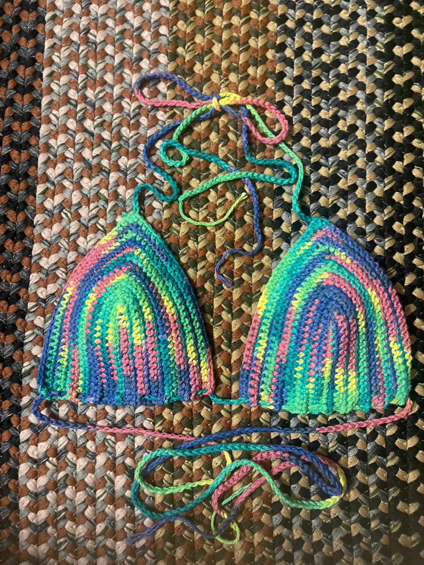 Handmade Festival Top in Multicolor