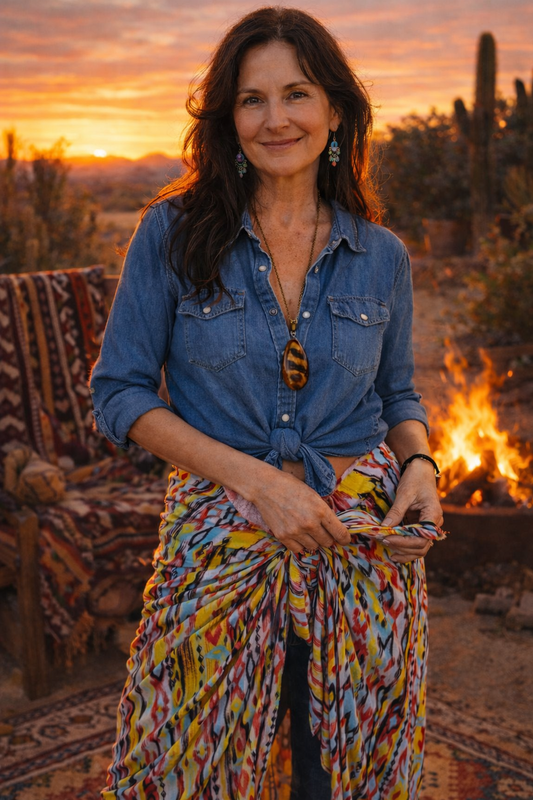 Yellow Taos Sarong Scarf