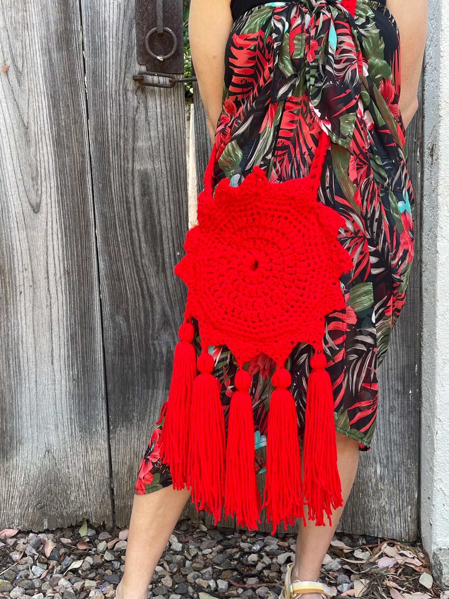 Boho Sun Bag in Red