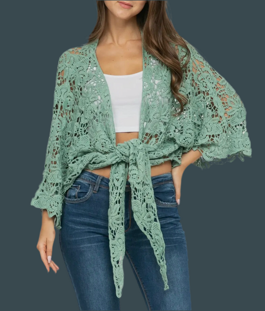 Mint Crochet Wrap