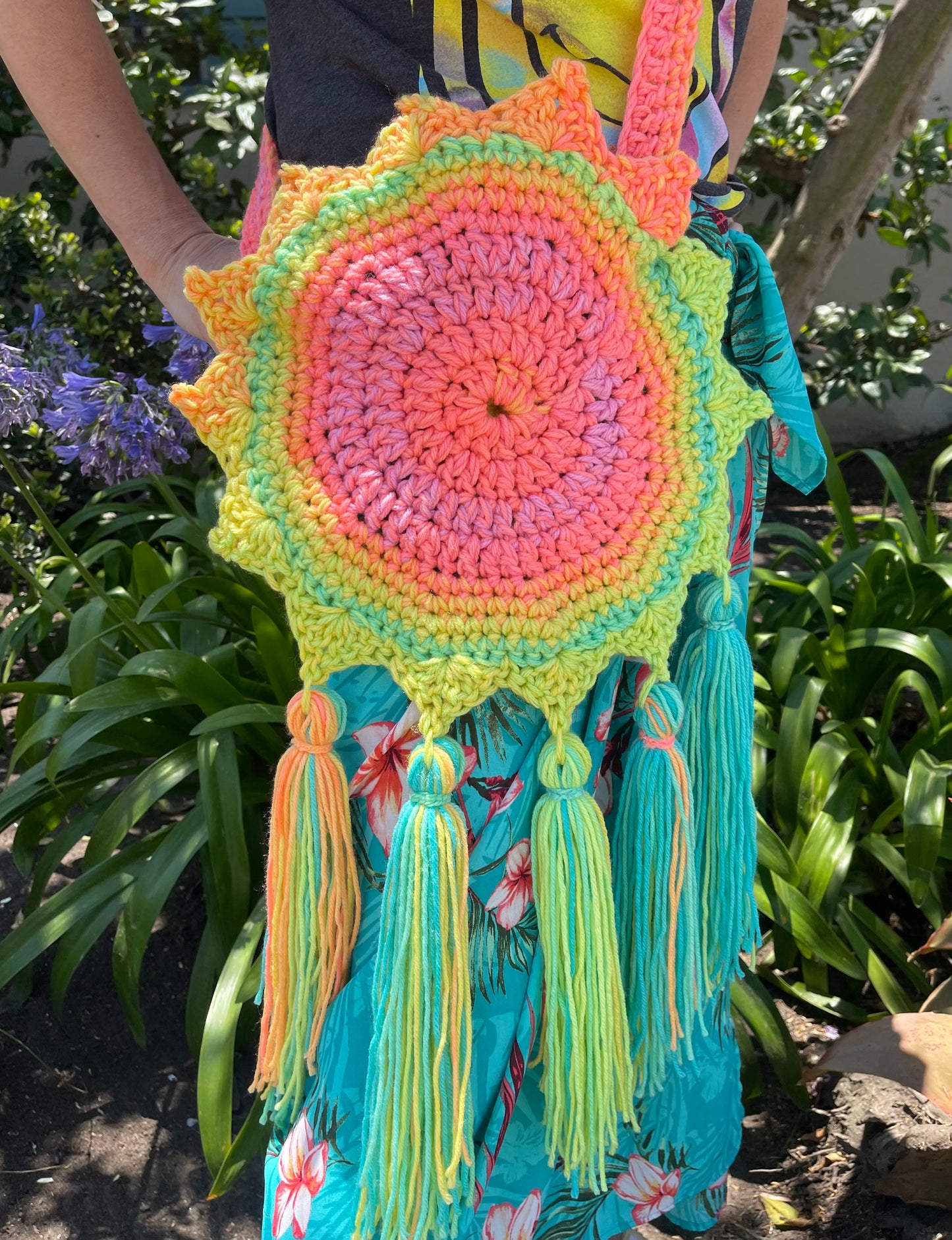 Boho Sun Bag in Neon