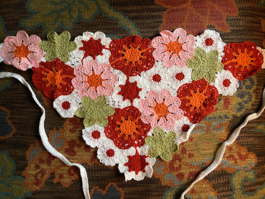 Floral Hair Bandana in Red, Pink, Green