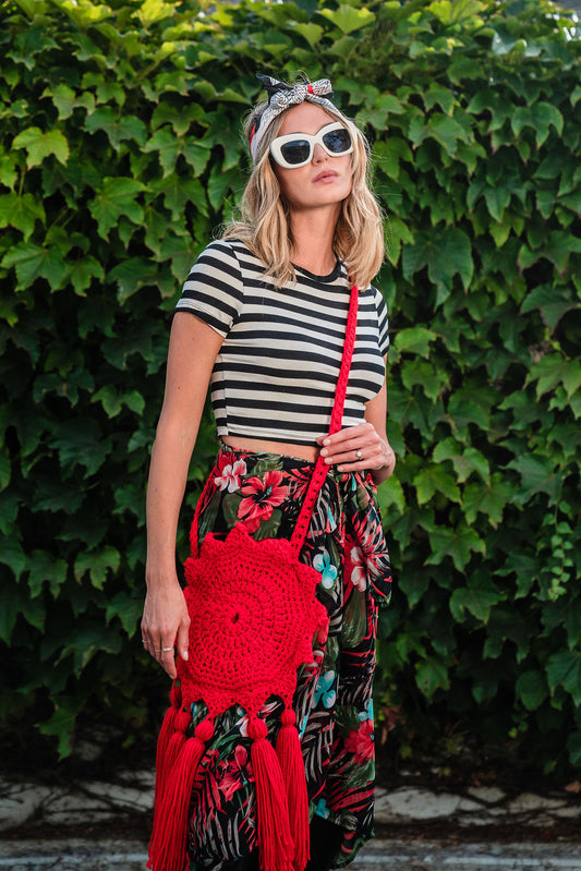 Boho Sun Bag in Red