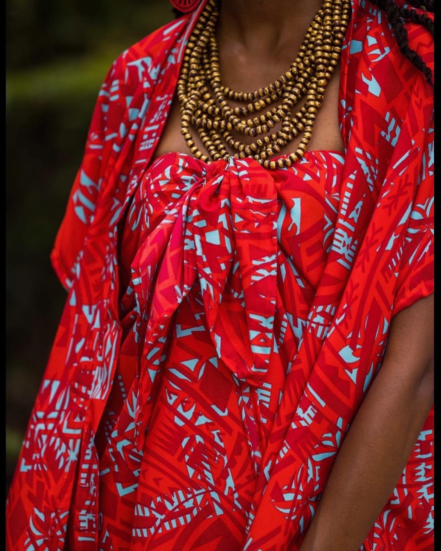 Red Tiki Sarong Scarf