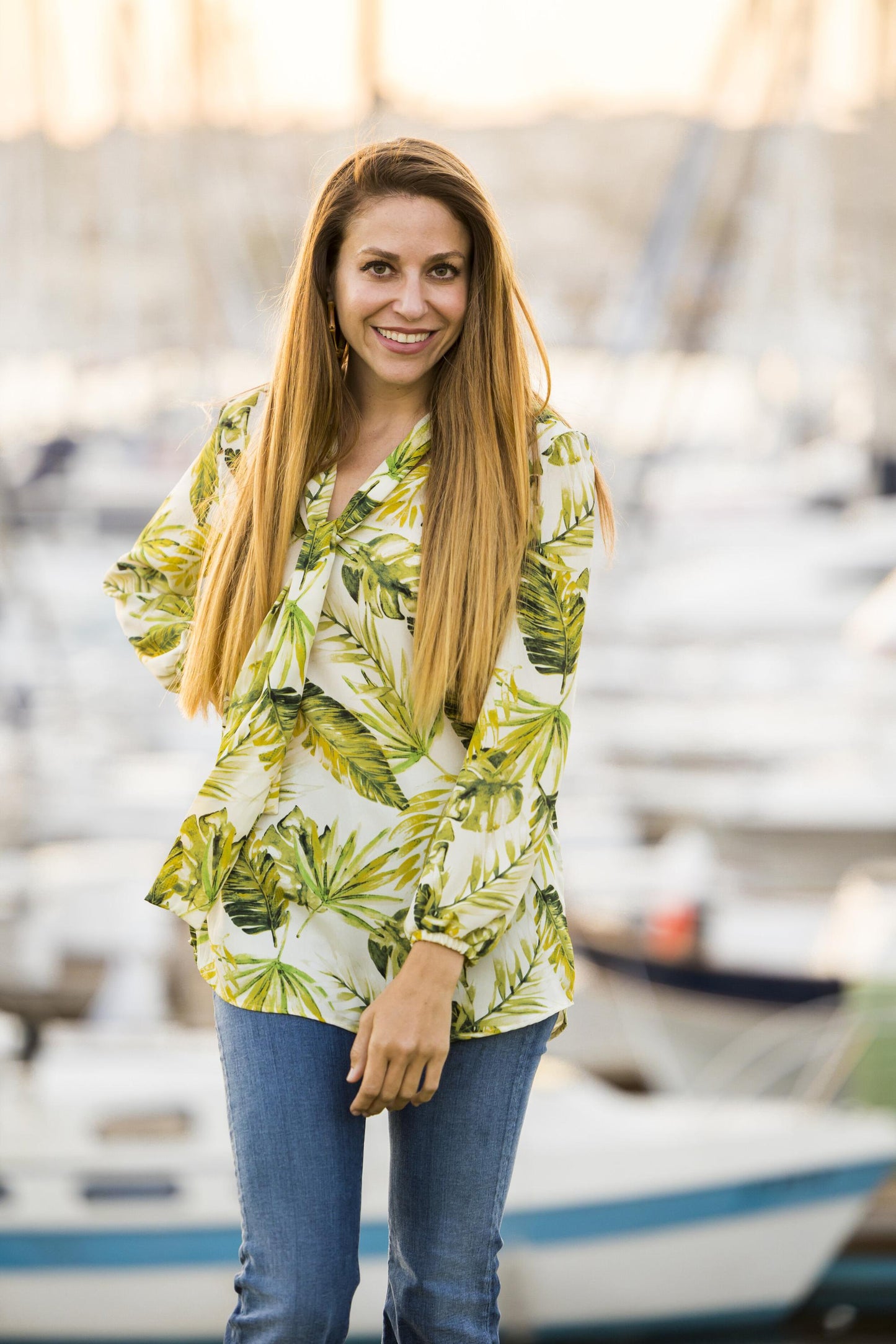 Palma Tie Front Blouse