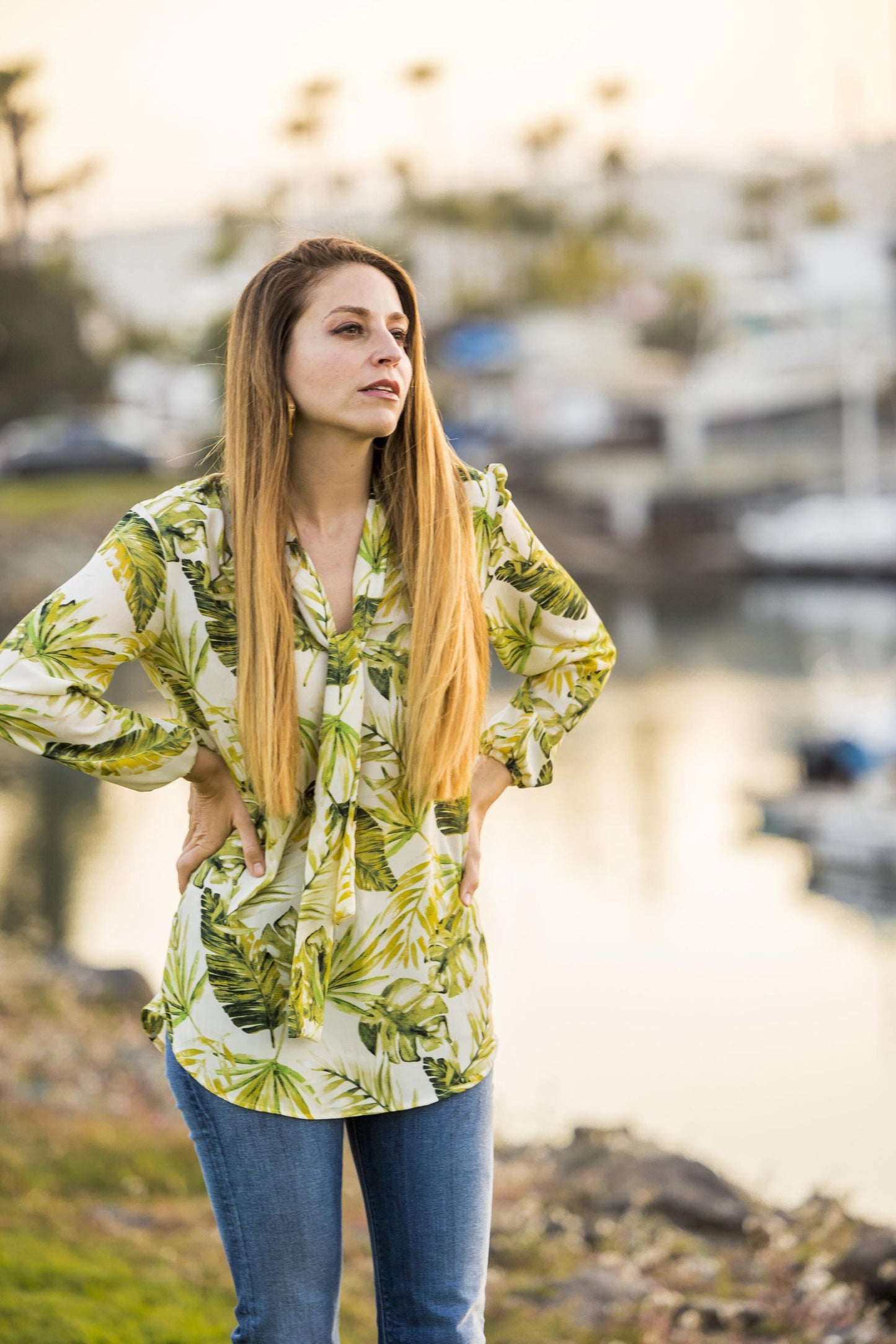 Palma Tie Front Blouse