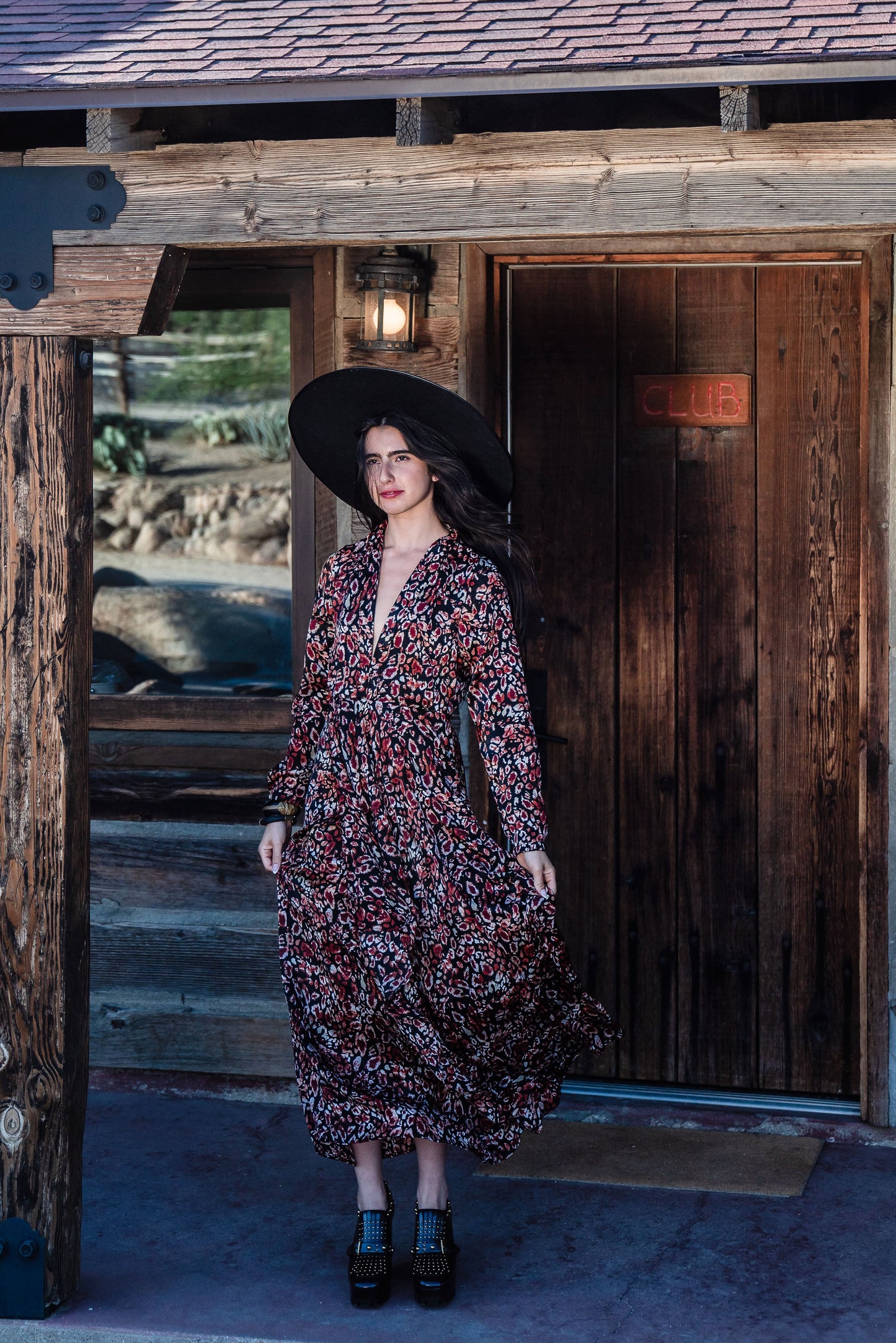 Sasha Leopard Minaret Dress