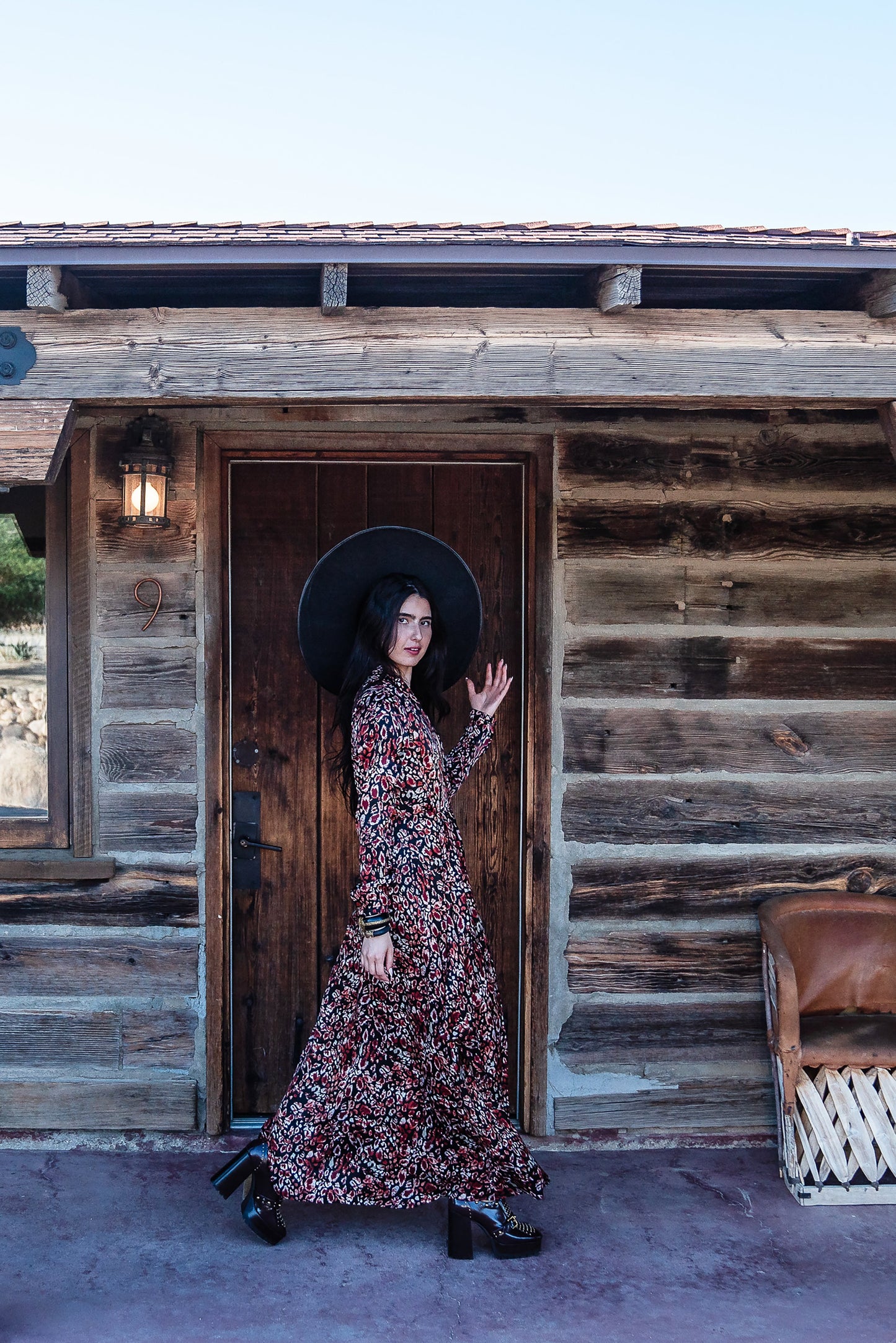 Sasha Leopard Minaret Dress